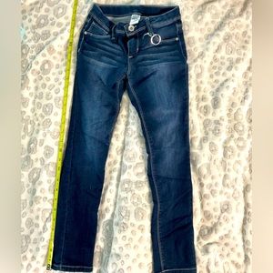 Girls favorite knit denim jeans skinny dark blue size 7/8 girls